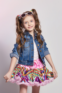 Girls Rainbow Tutu top