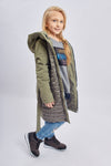 Girls Olive Green Parka Jacket